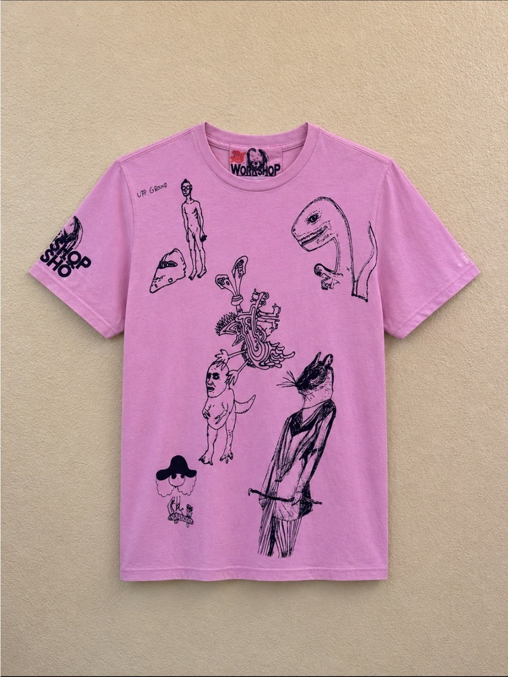 RARE! FREECITY "Workshop Doodles" Hand-Screened Tee Small Excellent Condition! - Picture 2 of 8